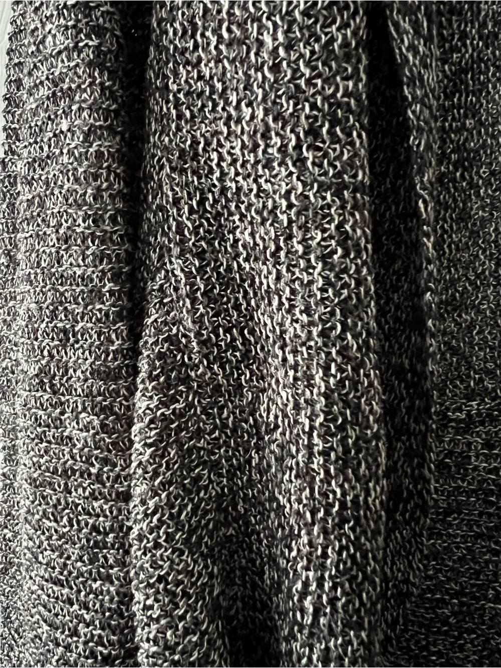 EUC — Eileen Fisher 100% Linen Open-Front Cardigan - Charcoal Gray Speckled - Picture 6 of 6